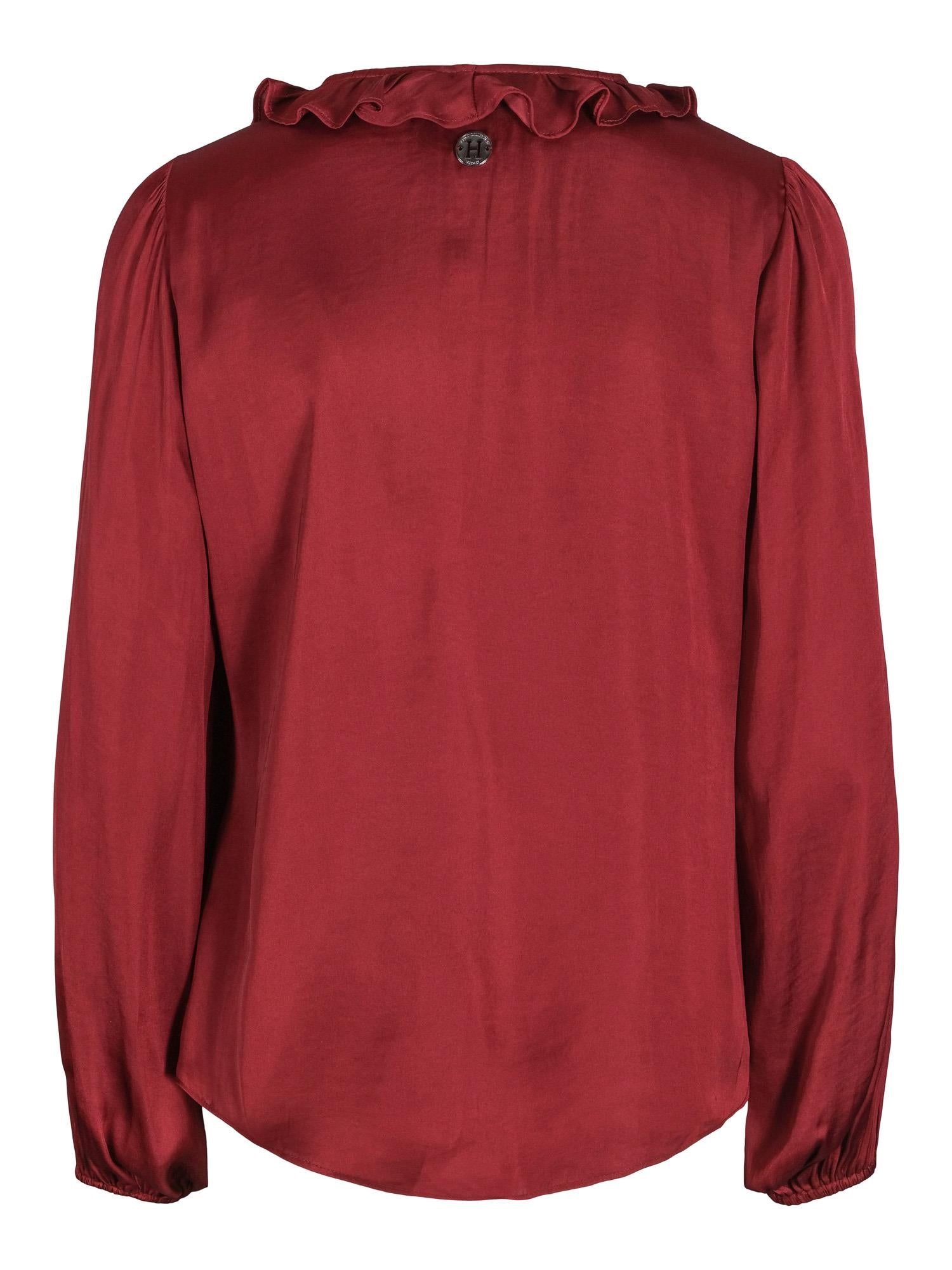 Ruffle blouse Burgunder