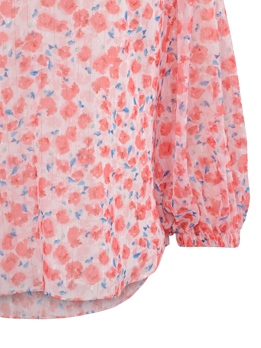 Classic favorite blouse Red Flower