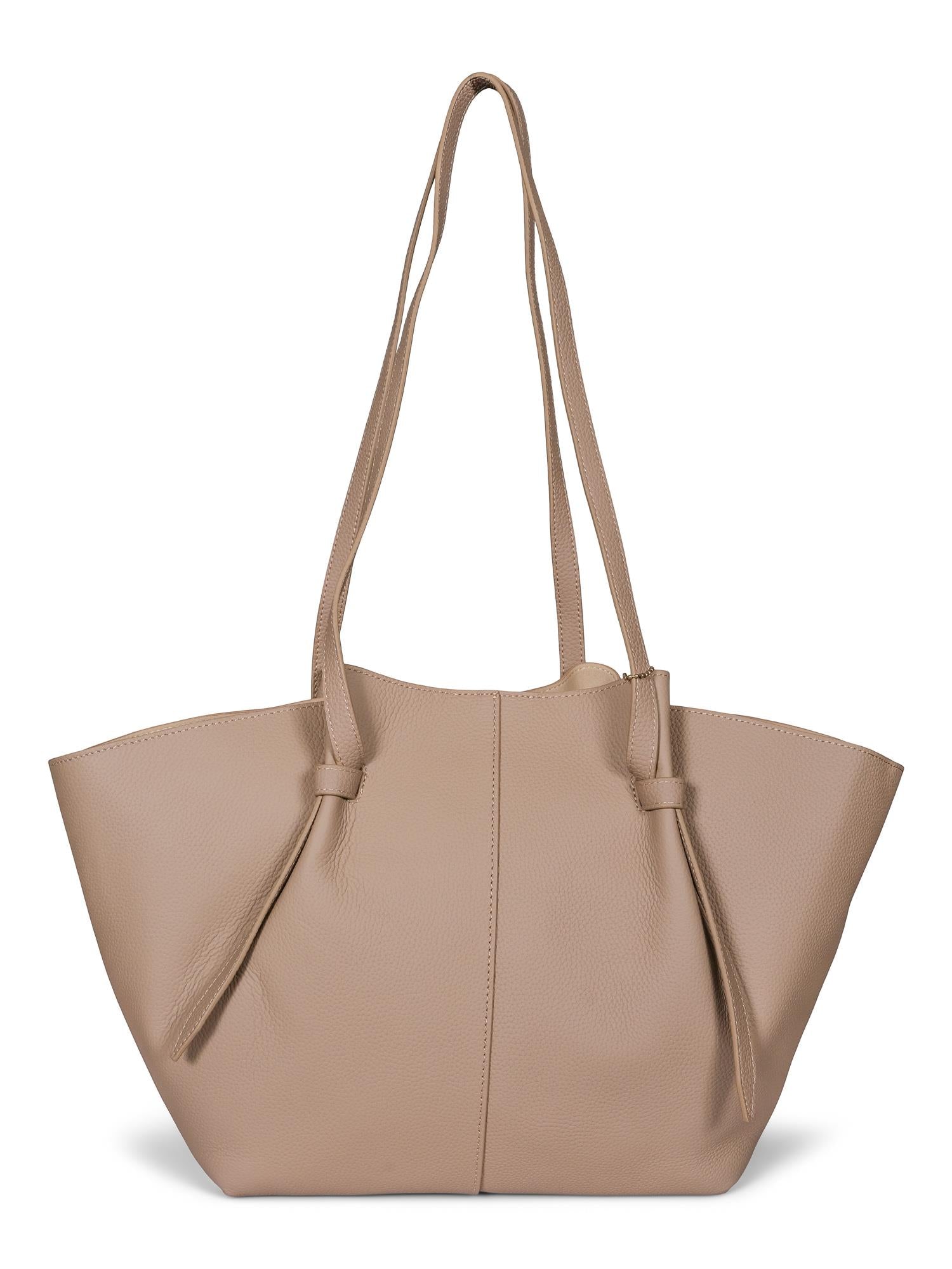 Big fashion leather bag Sand
