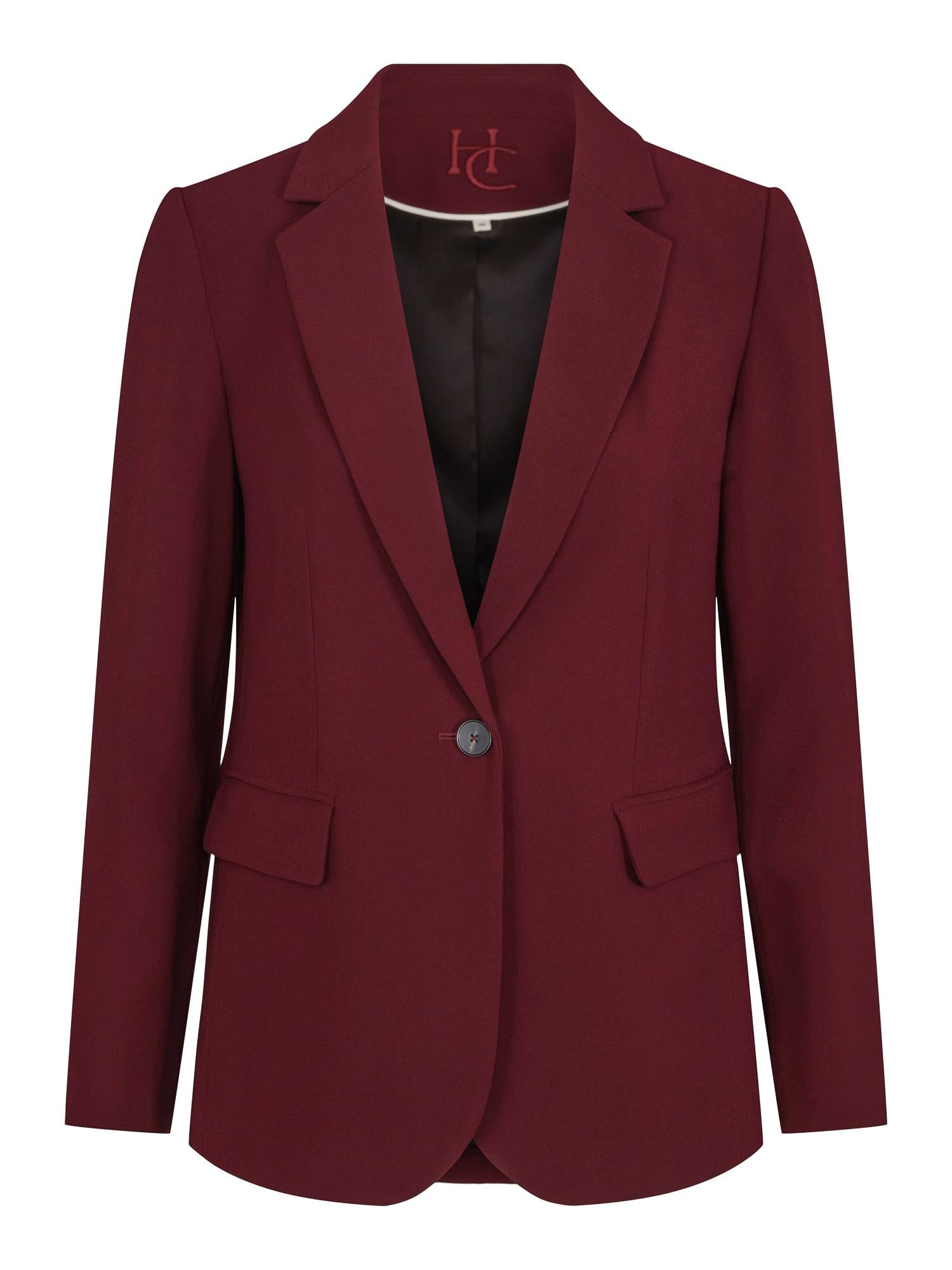 Casual tailored blazer Burgunder