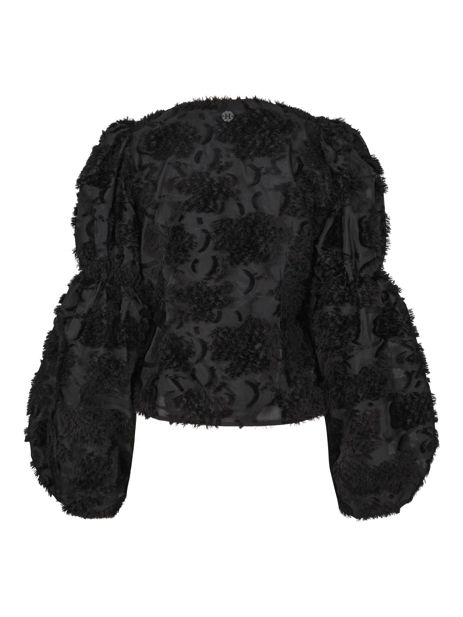 Fashion zip blouse Black