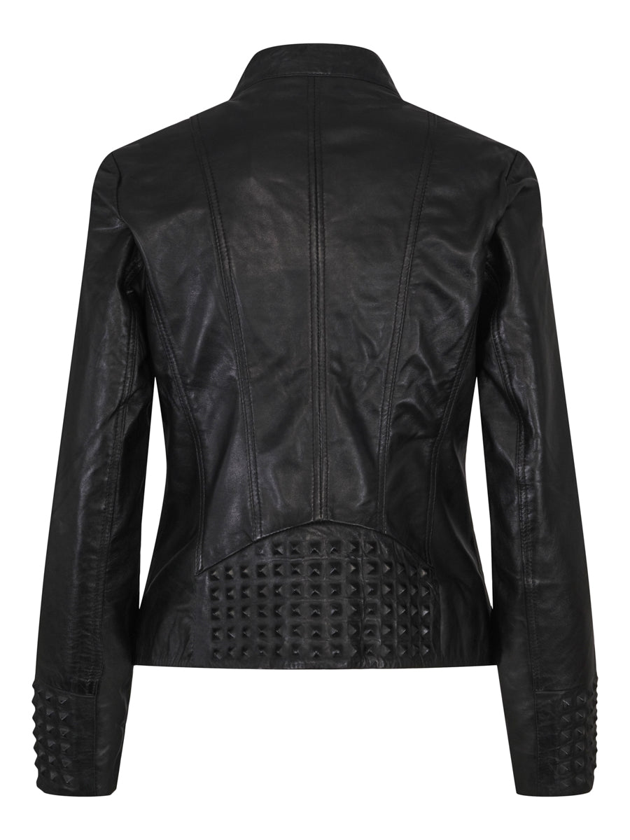 Stud leather jacket Black