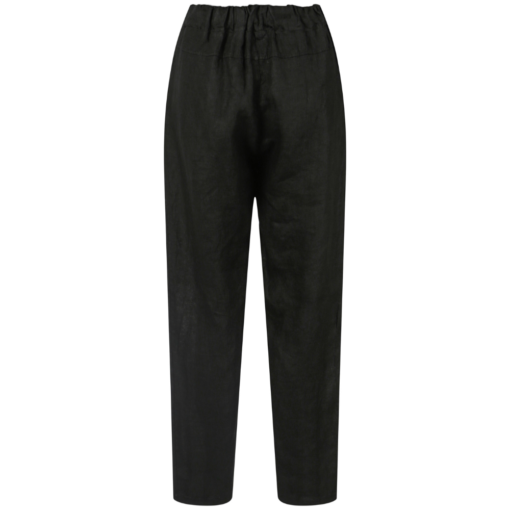 Linen trouser Black