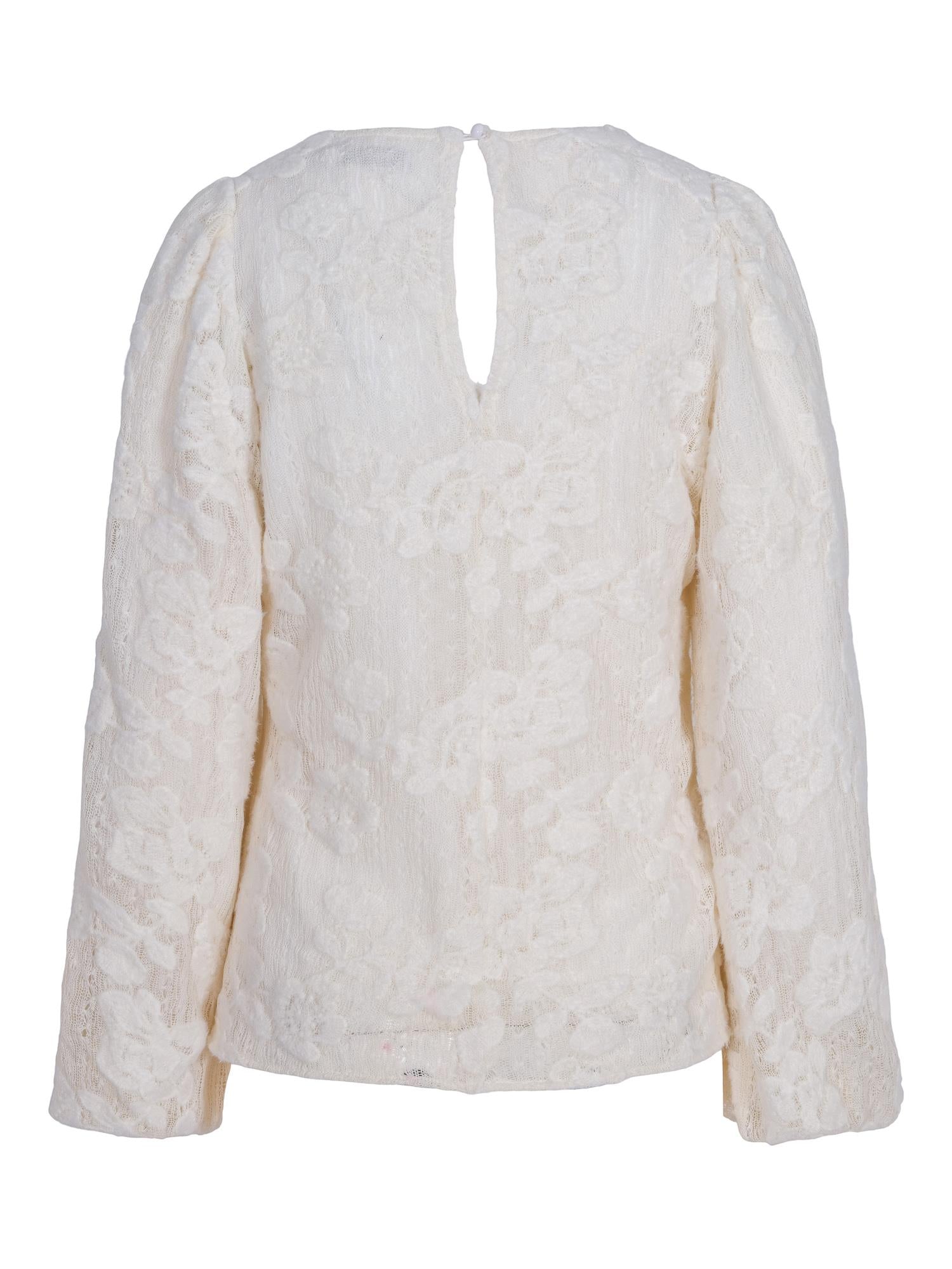 Embr fab blouse Creme