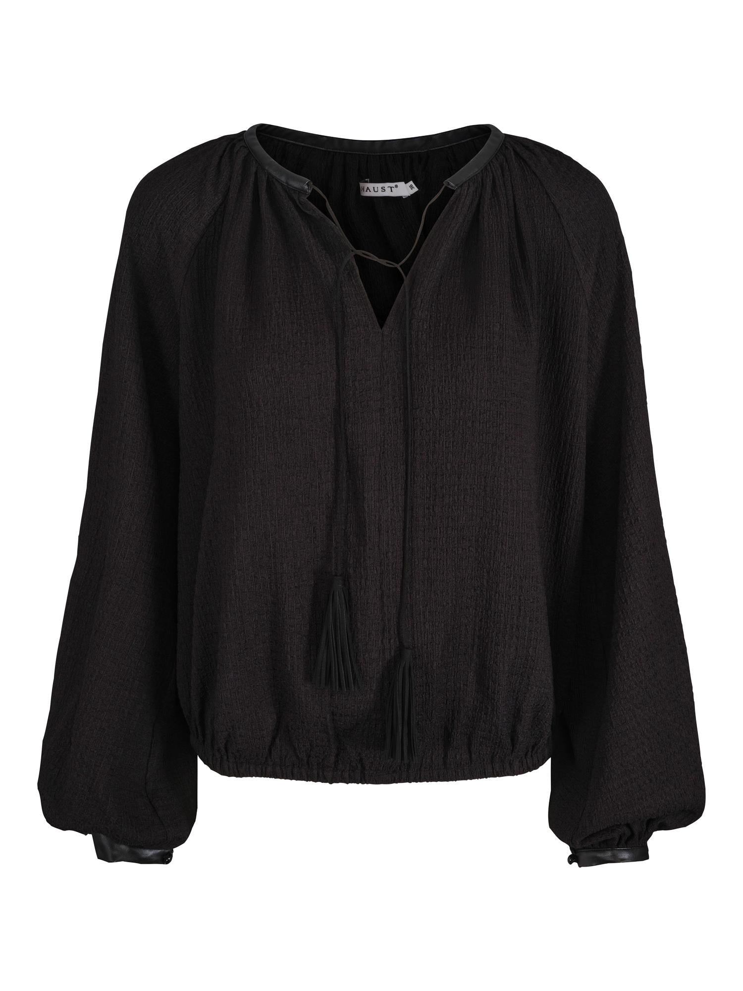 Detailed blouse Sort