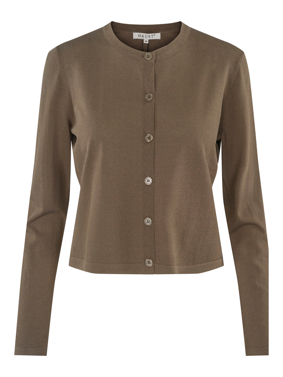 Knitted short cardigan Olive