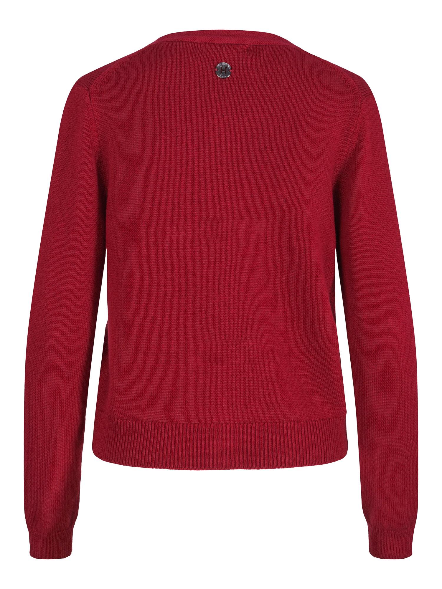 V-neck knitted cardigan Burgunder