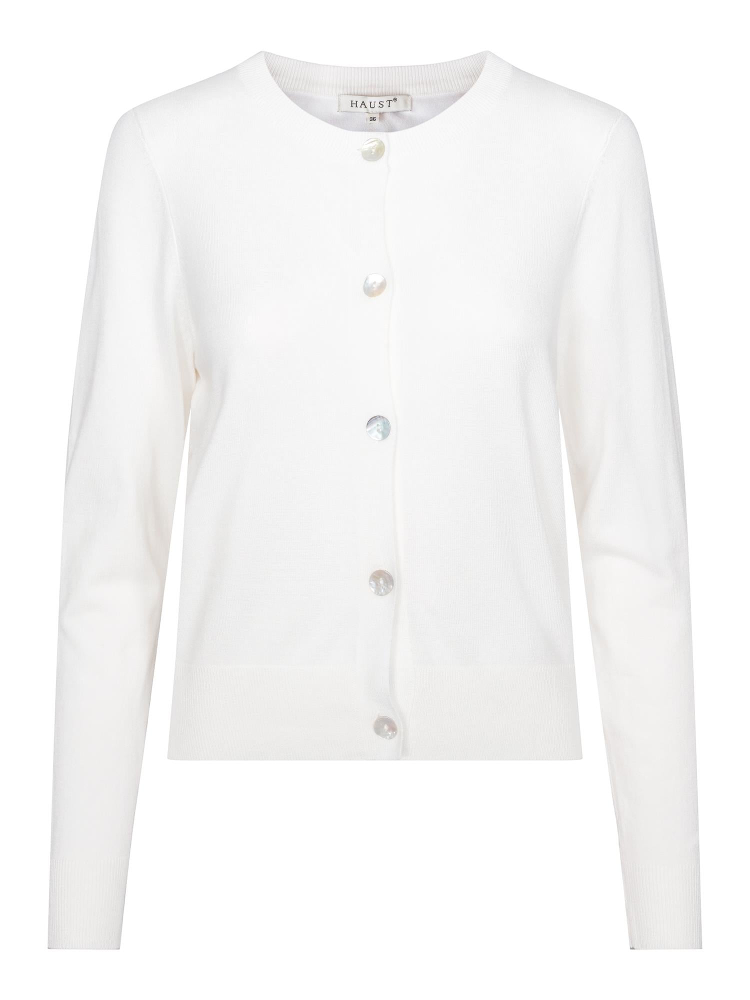 Classic knitted cardigan White