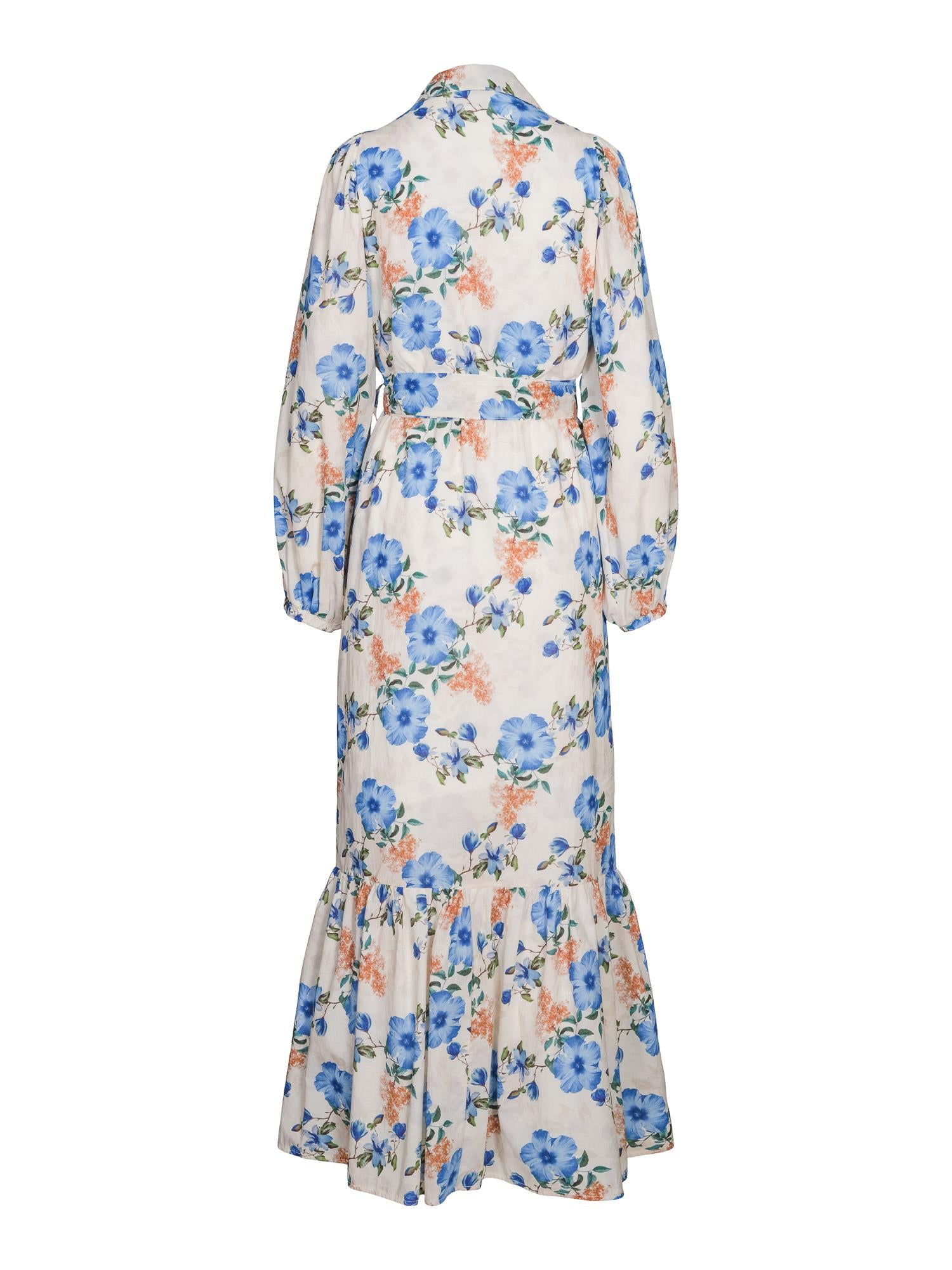 Flower cotton dress Blue