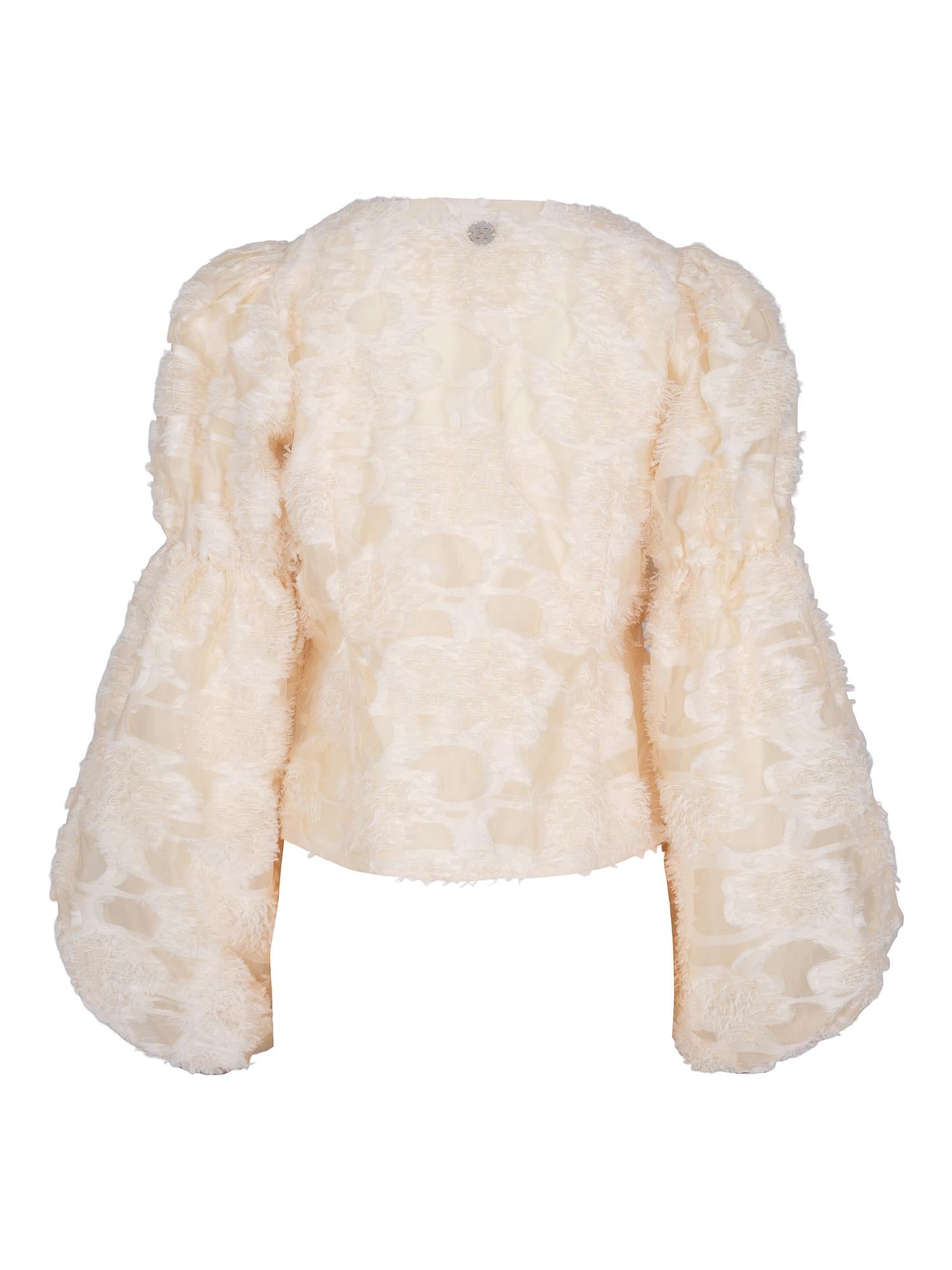 Fashion zip blouse Krem