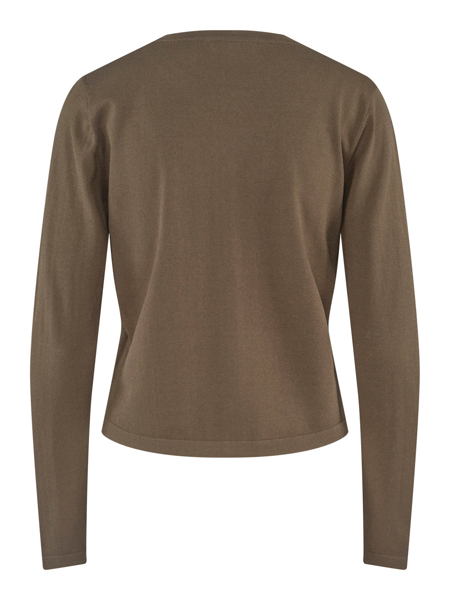 Knitted short cardigan Olive