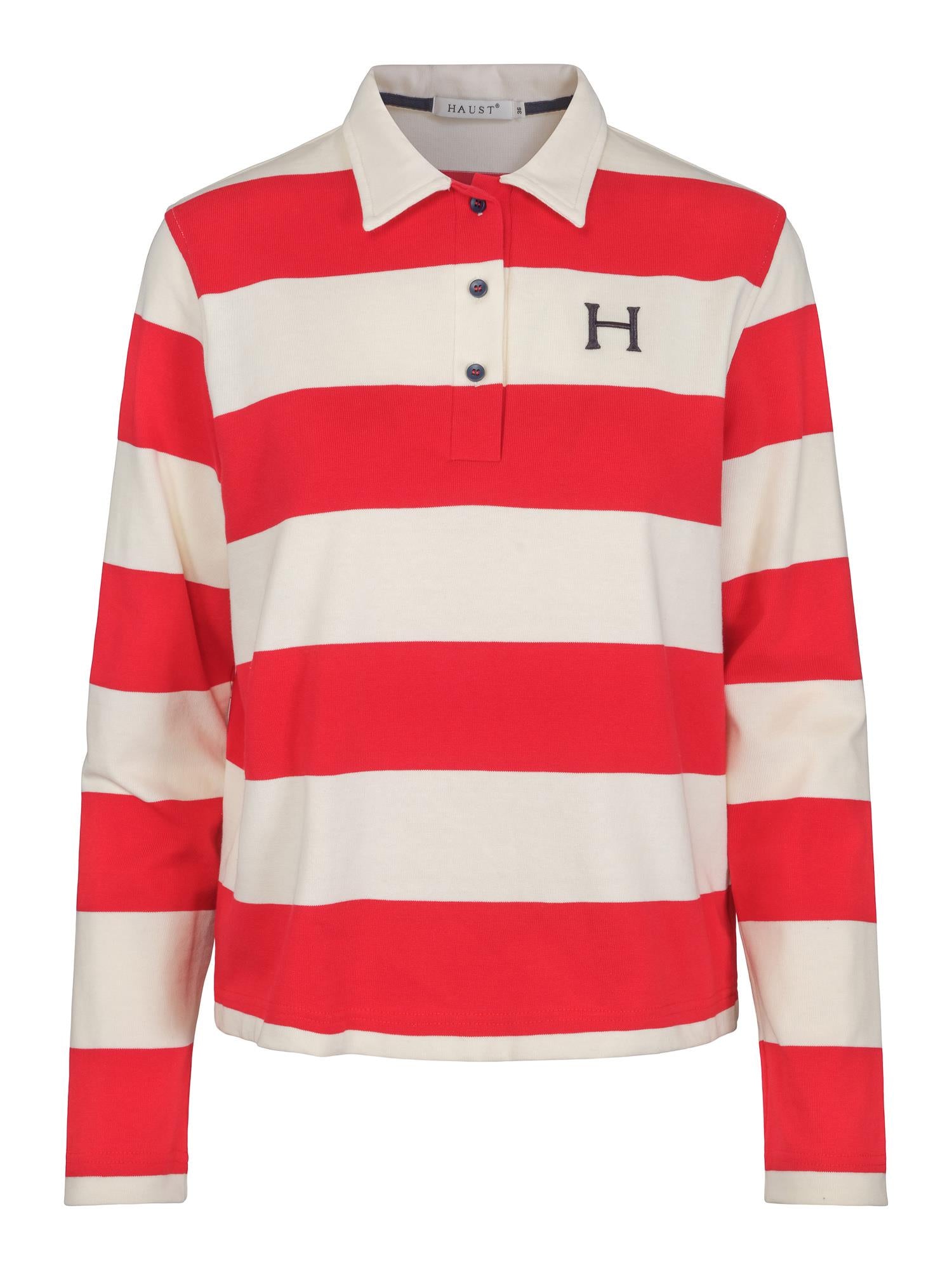 Casual striped pullover Red