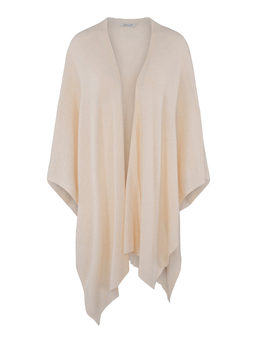 Cashmere poncho-cardigan Krem