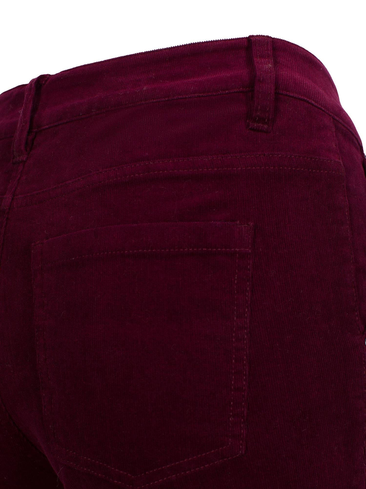 Cord detailed trouser Dark Rose