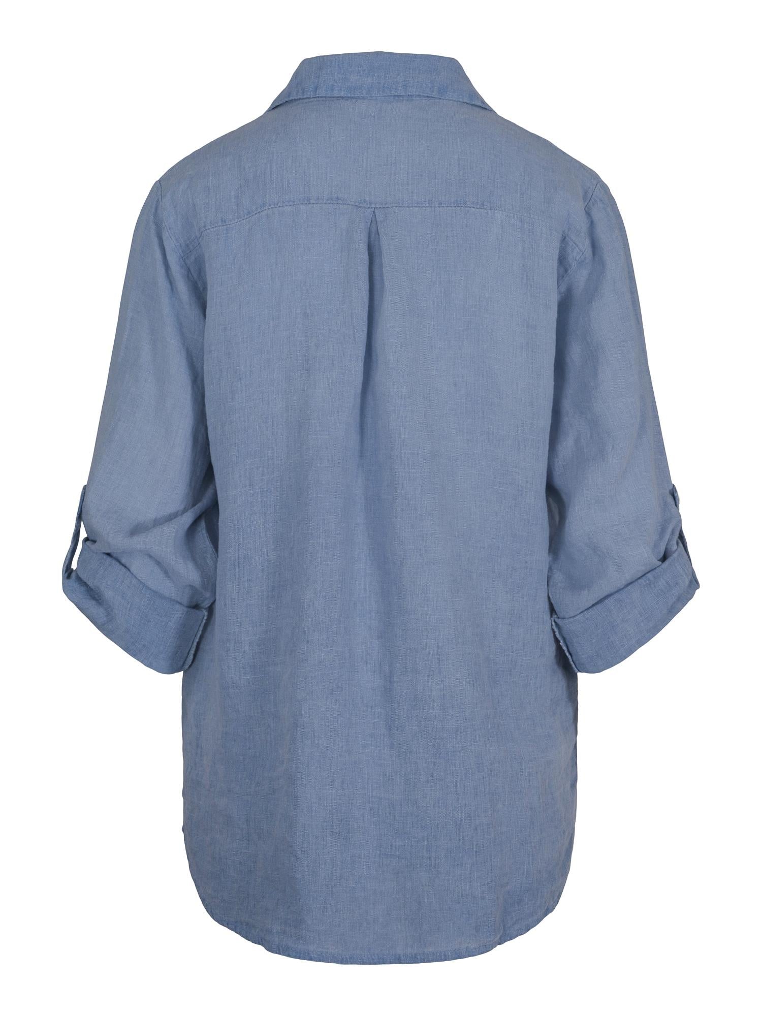 Casual linen shirt Jeans blue