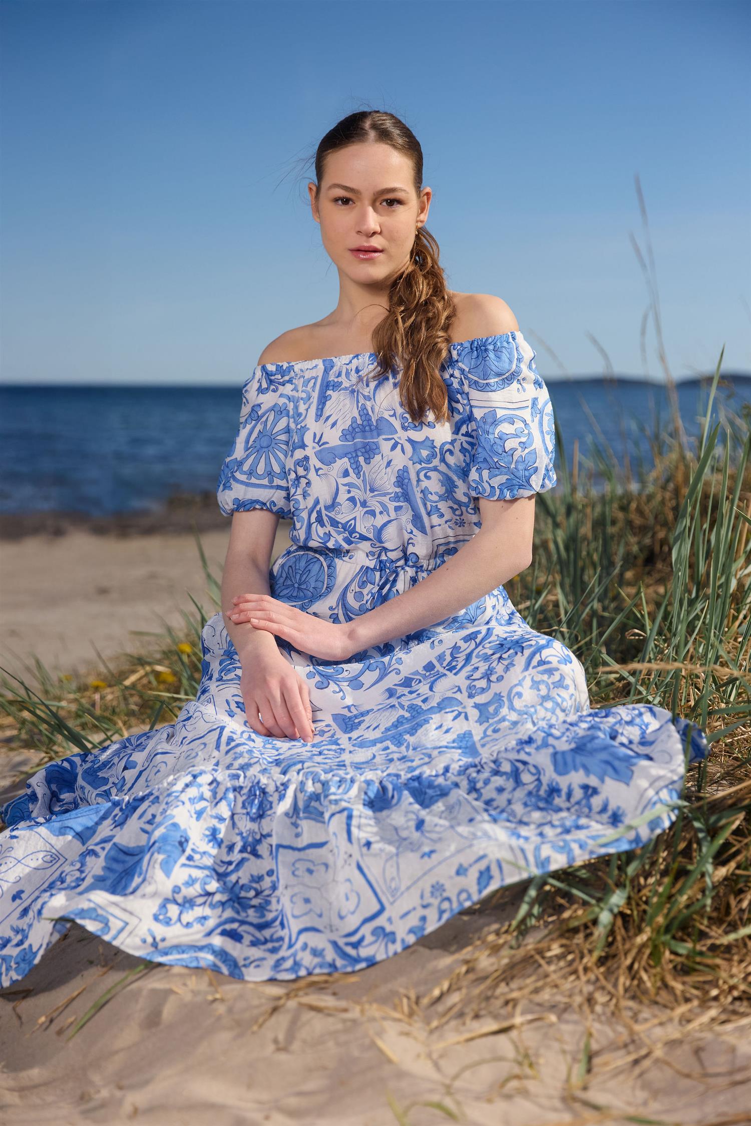 Greek summer dress Blå
