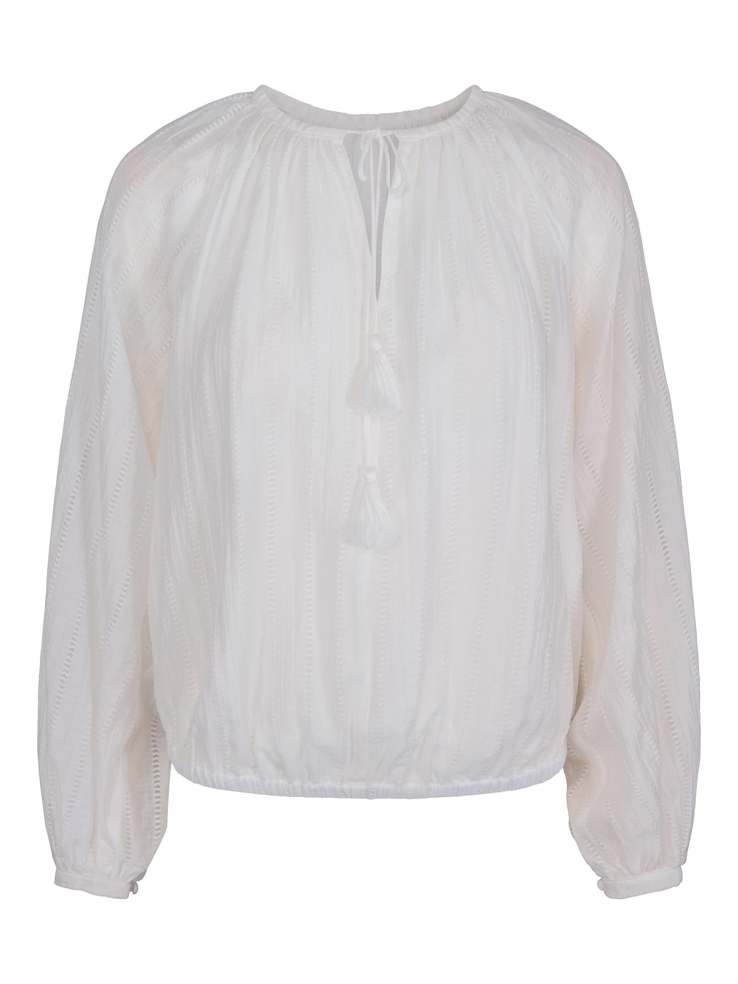 Structure tassel blouse White