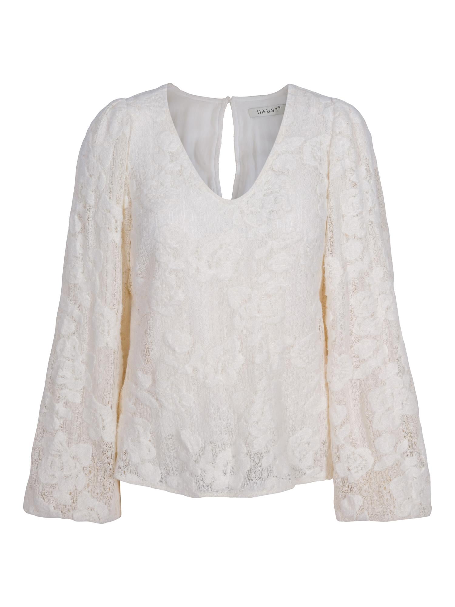 Embr fab blouse Creme