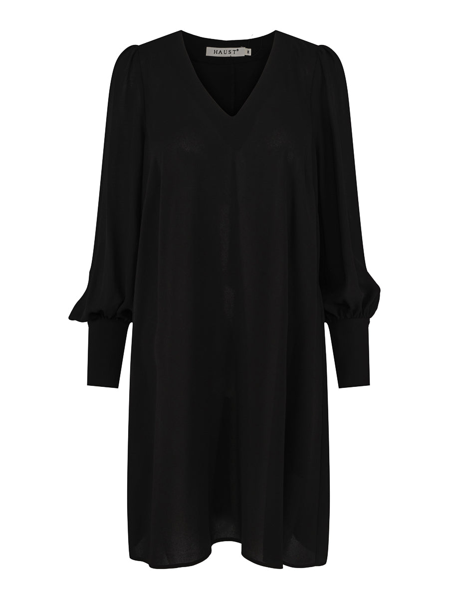 A-shape chiffon dress Black