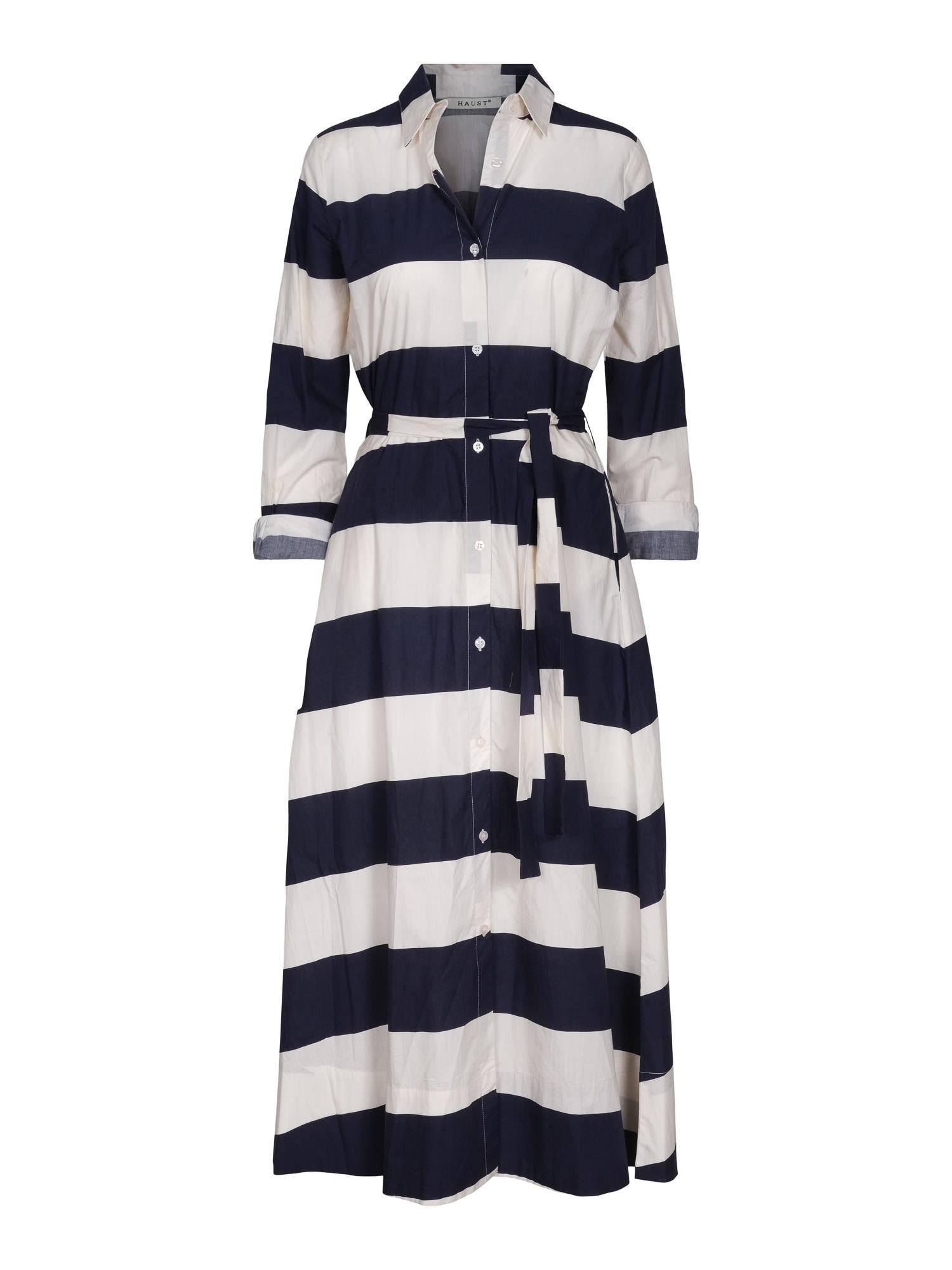 Striped shirt dress Striped Navy