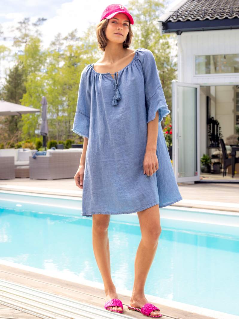 Tassel dress Jeans Blue