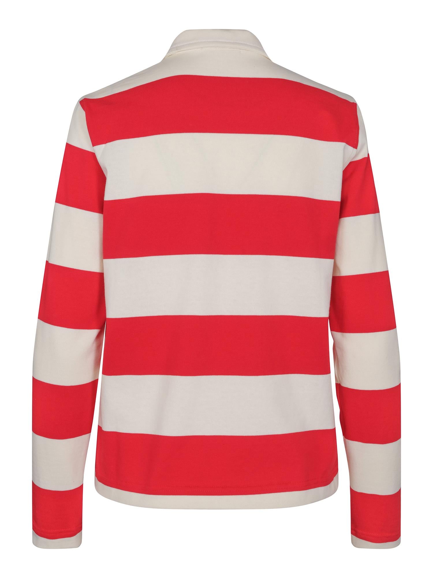 Casual striped pullover Red