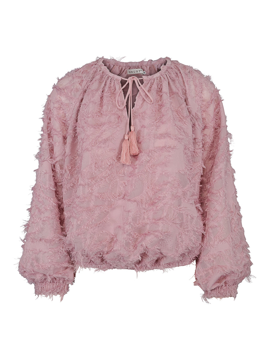 Hairy tassel blouse Dusty Rose