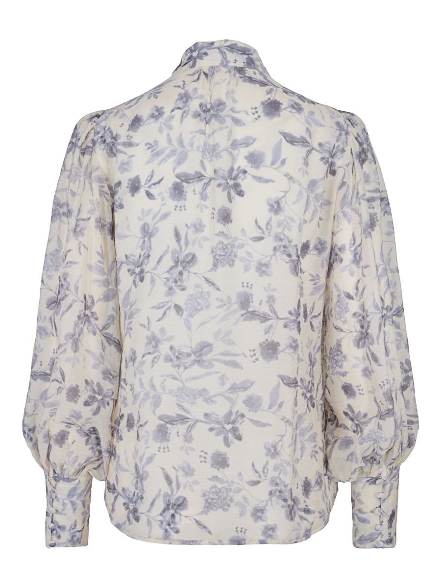 Button sleeve blouse Dusty Blue