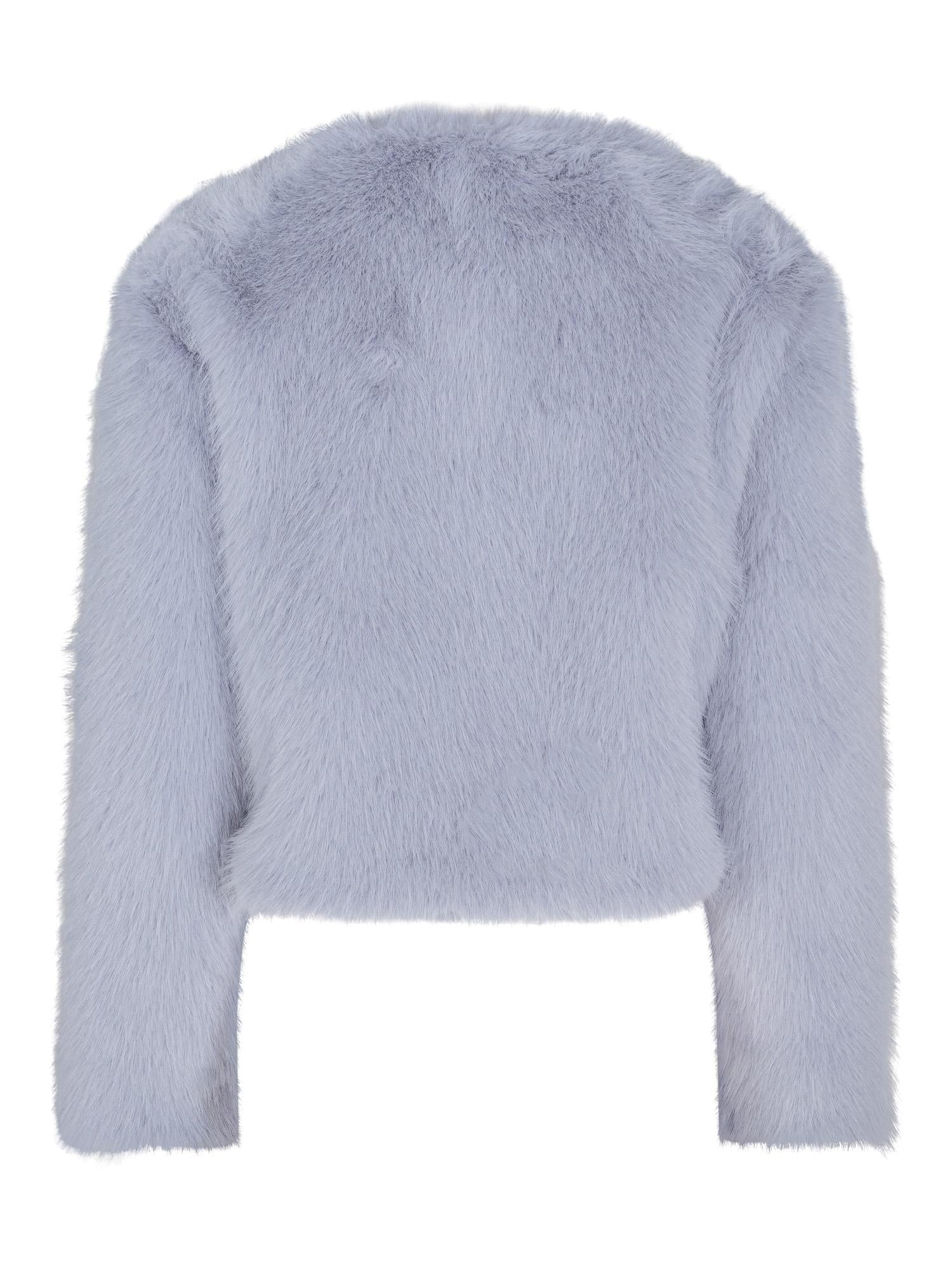 Faux fur jacket classic Lyseblå