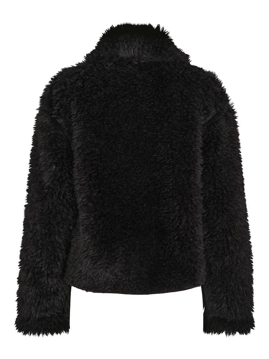 Short Faux fur jacket Black