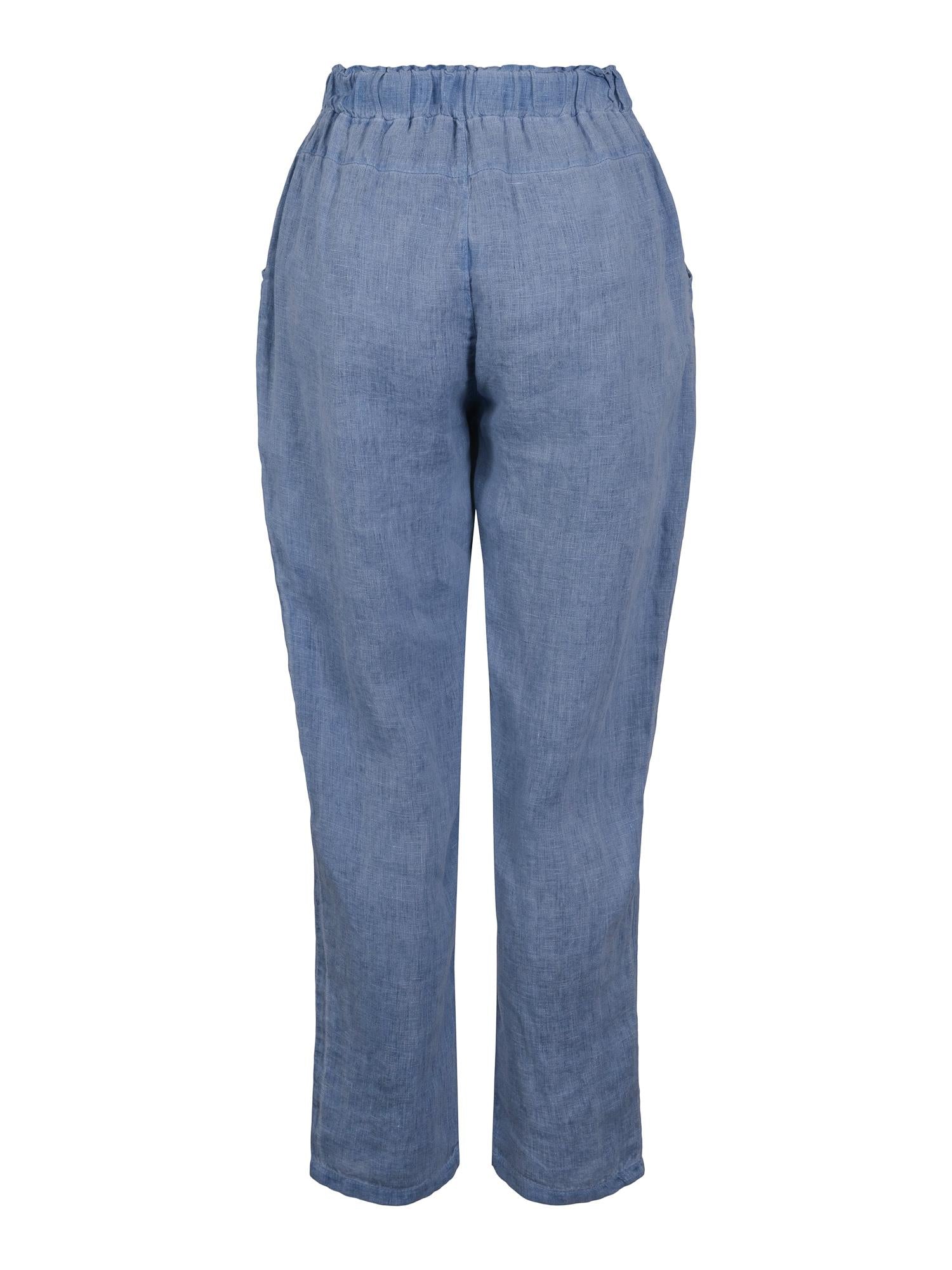 Linen trouser Jeans Blue