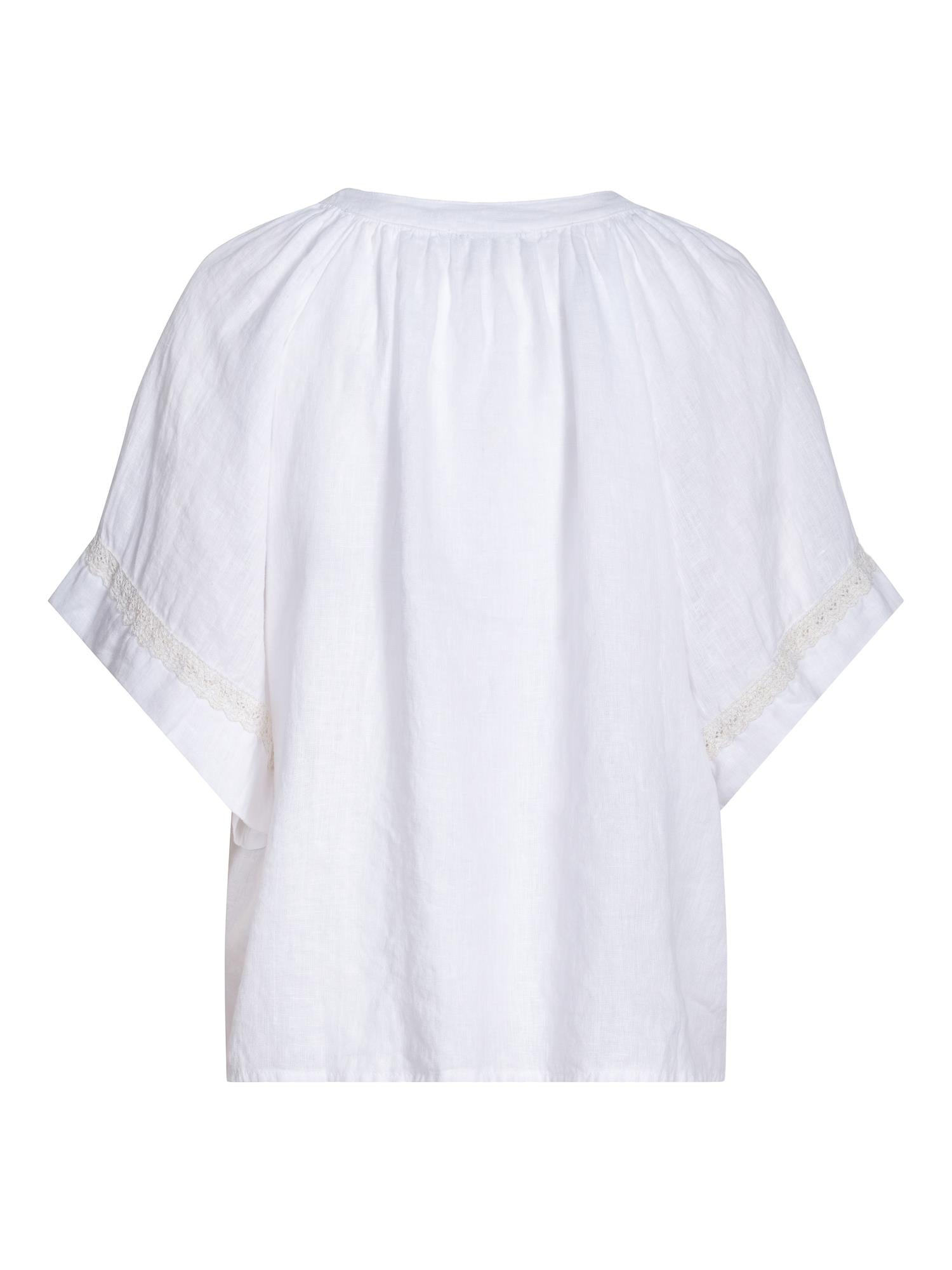 Linen loose top White