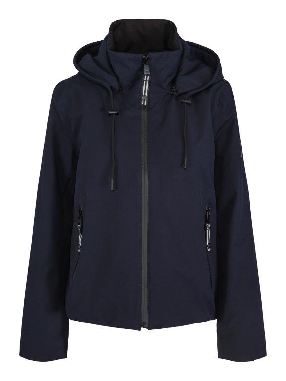 Down short weather jacket Marineblå