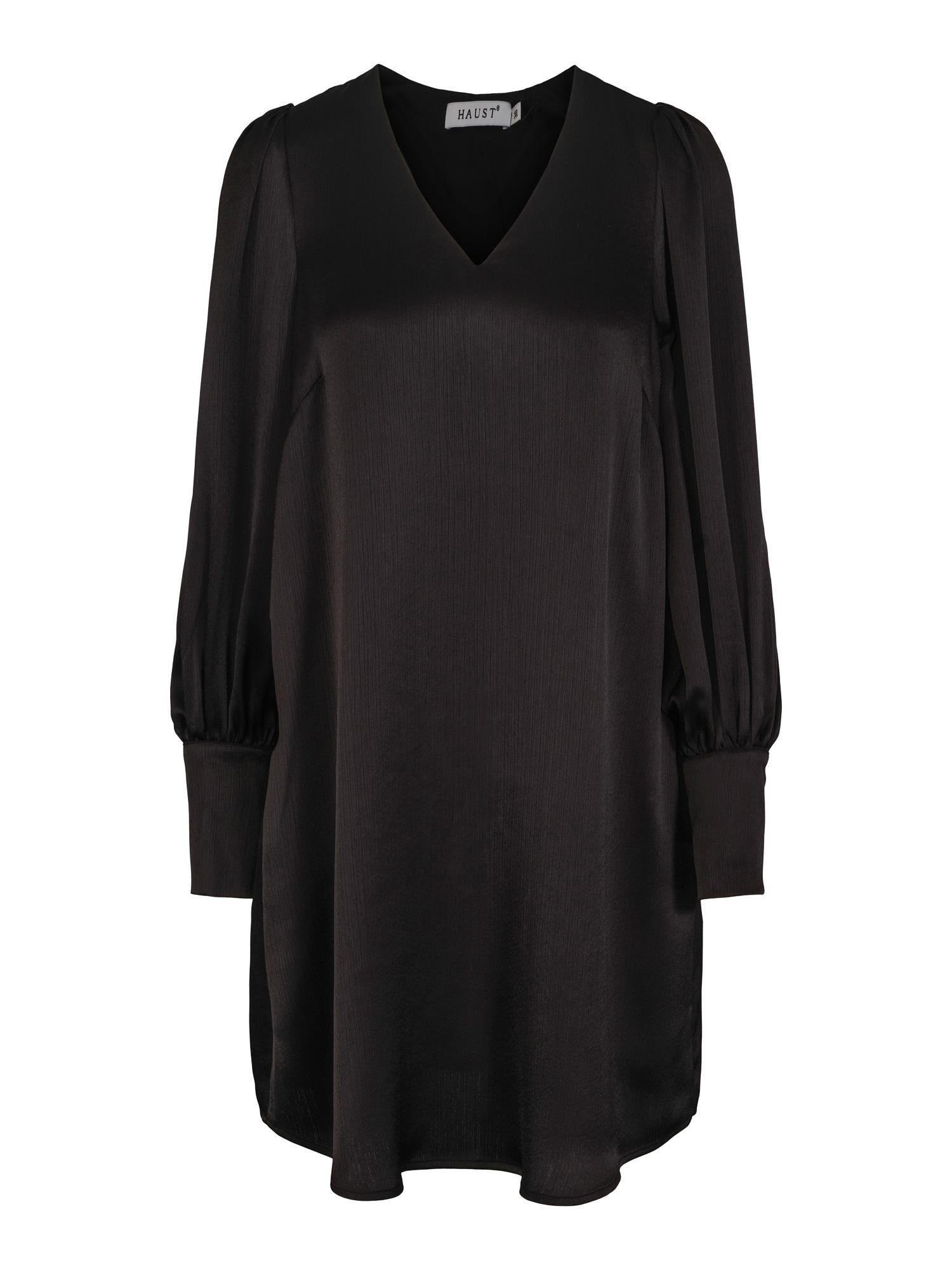 Crinckled satin dress Sort