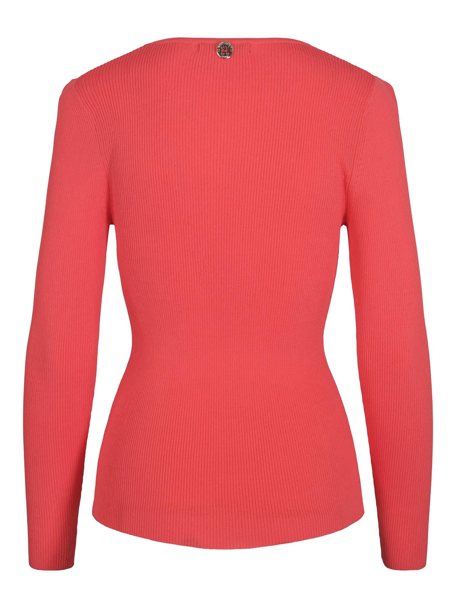 Rib long sleeve pullover Korall