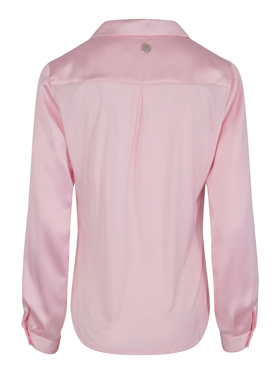 55 830 V-neck classic blouse Pink