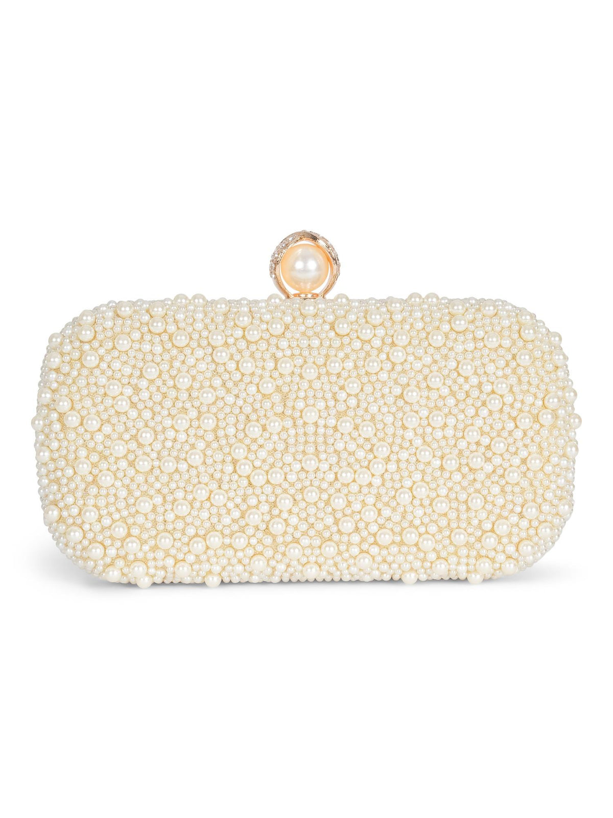 Pearl party bag Krem