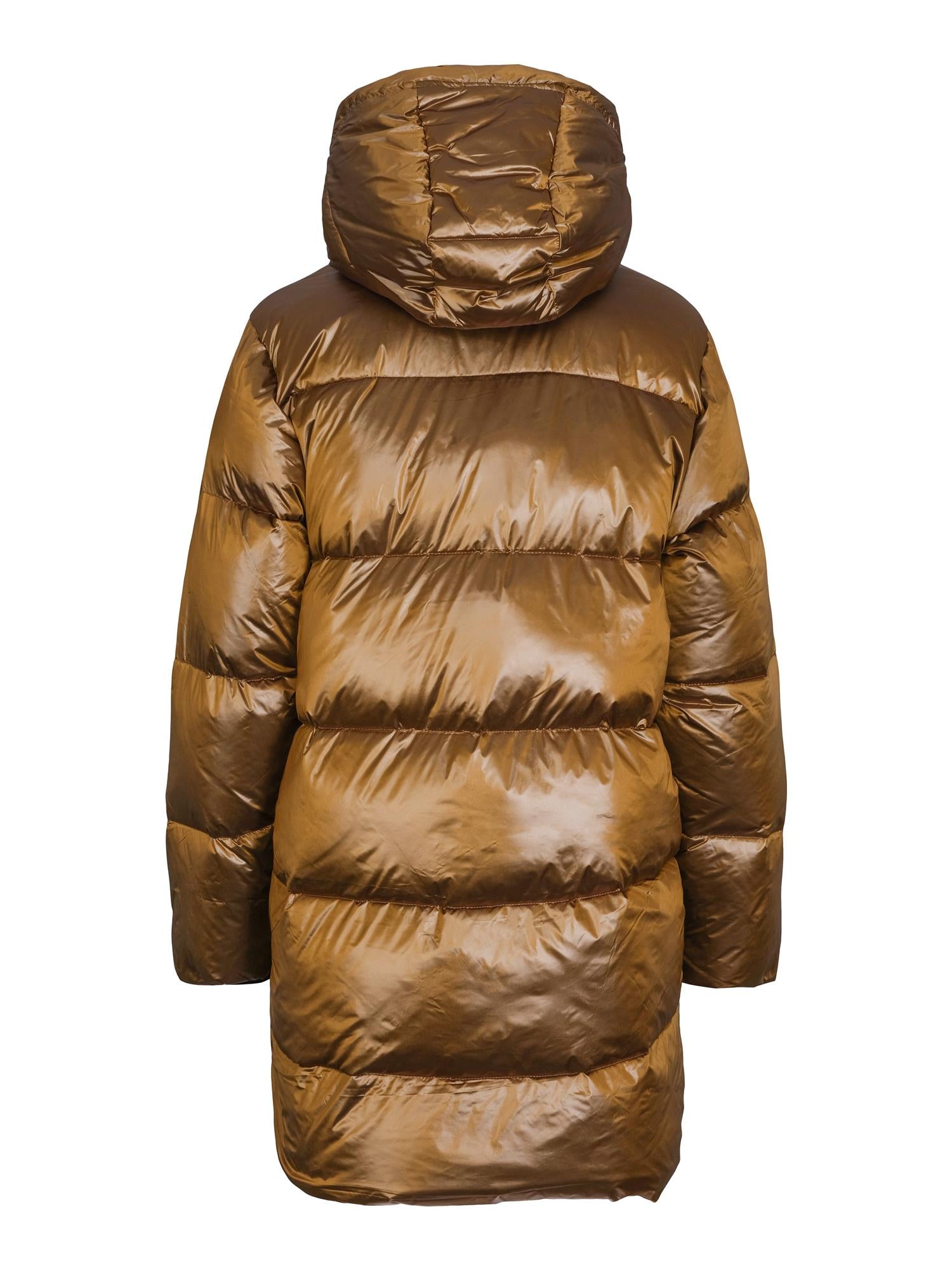 Long puffer jacket Copper