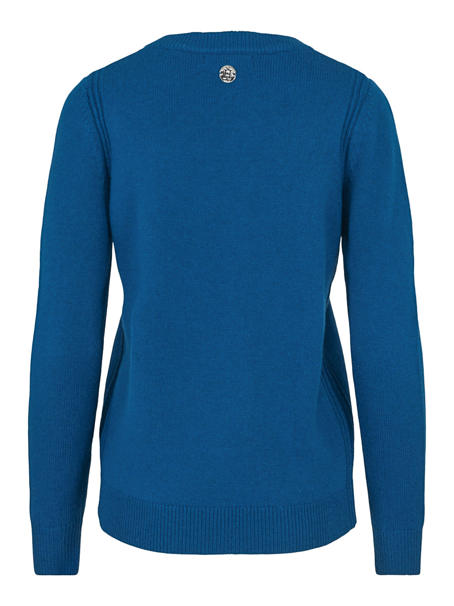 Classic round neck pullover Aquamarine
