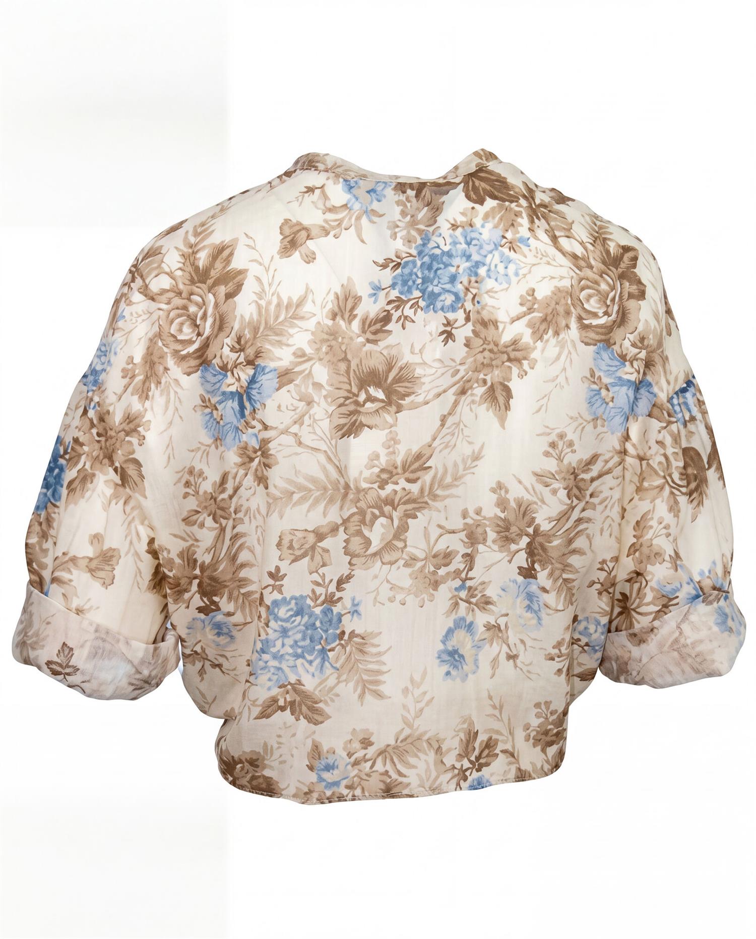 Tie blouse, Beige Beige