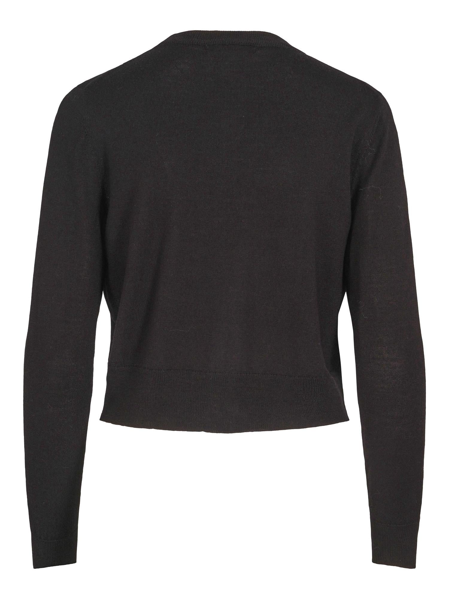 Knitted button cardigan Black