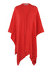 Cashmere poncho-cardigan Korall