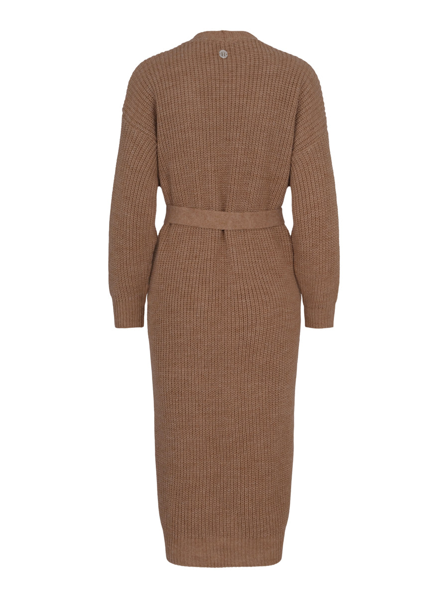Knitted luxury long card Camel