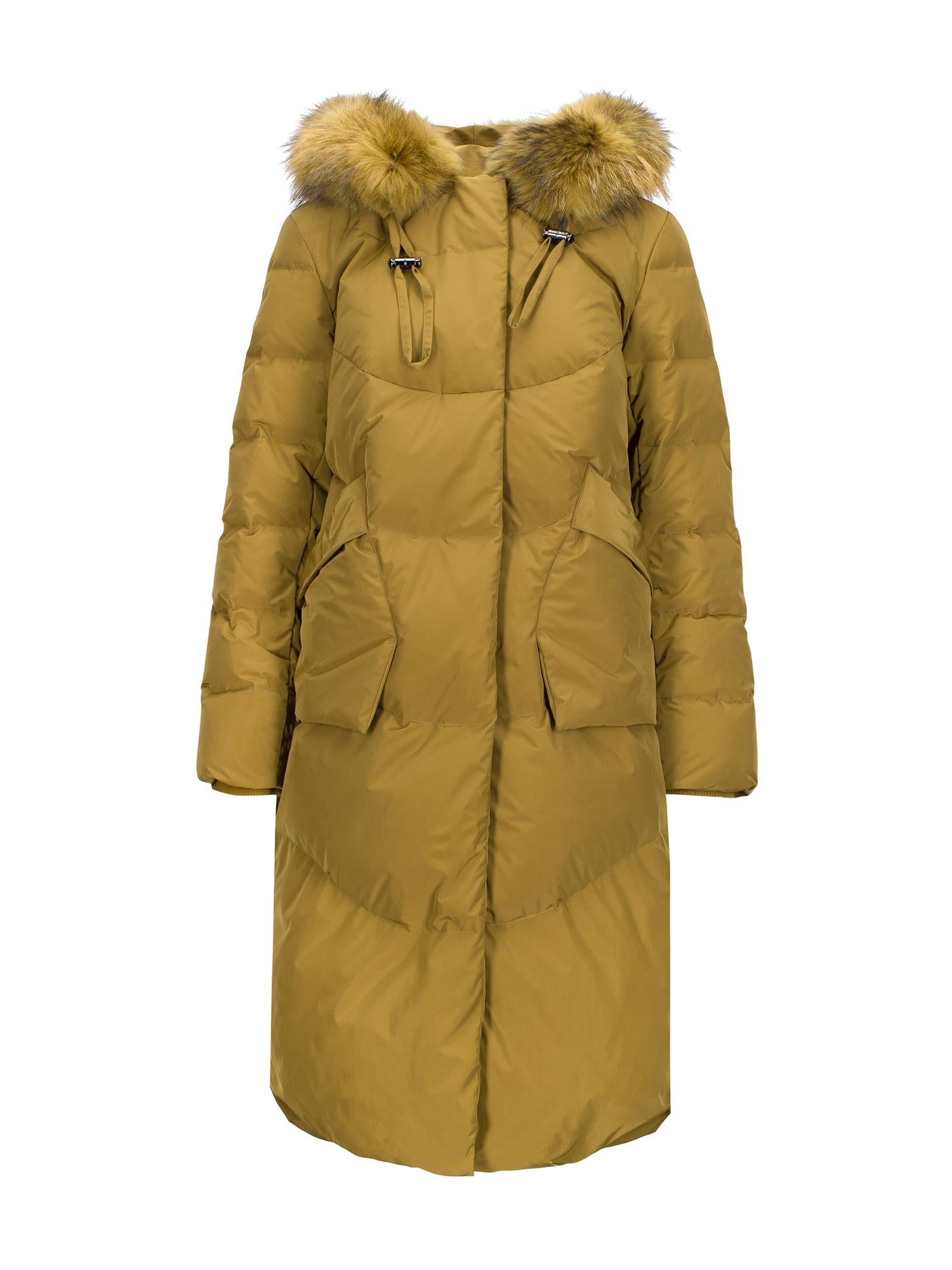 Fashion long puffer - fake fur Acid