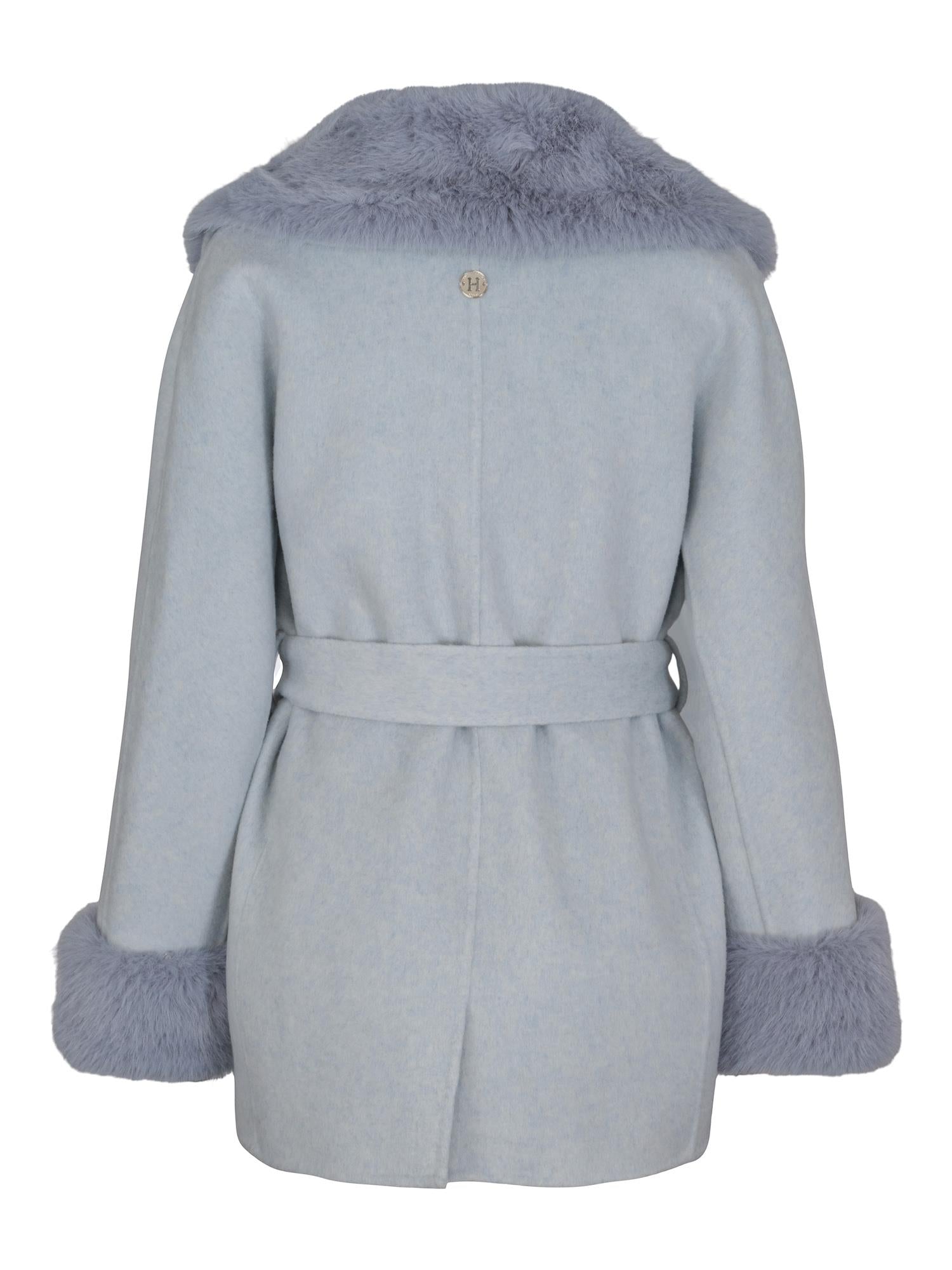 Short fab coat Lyseblå