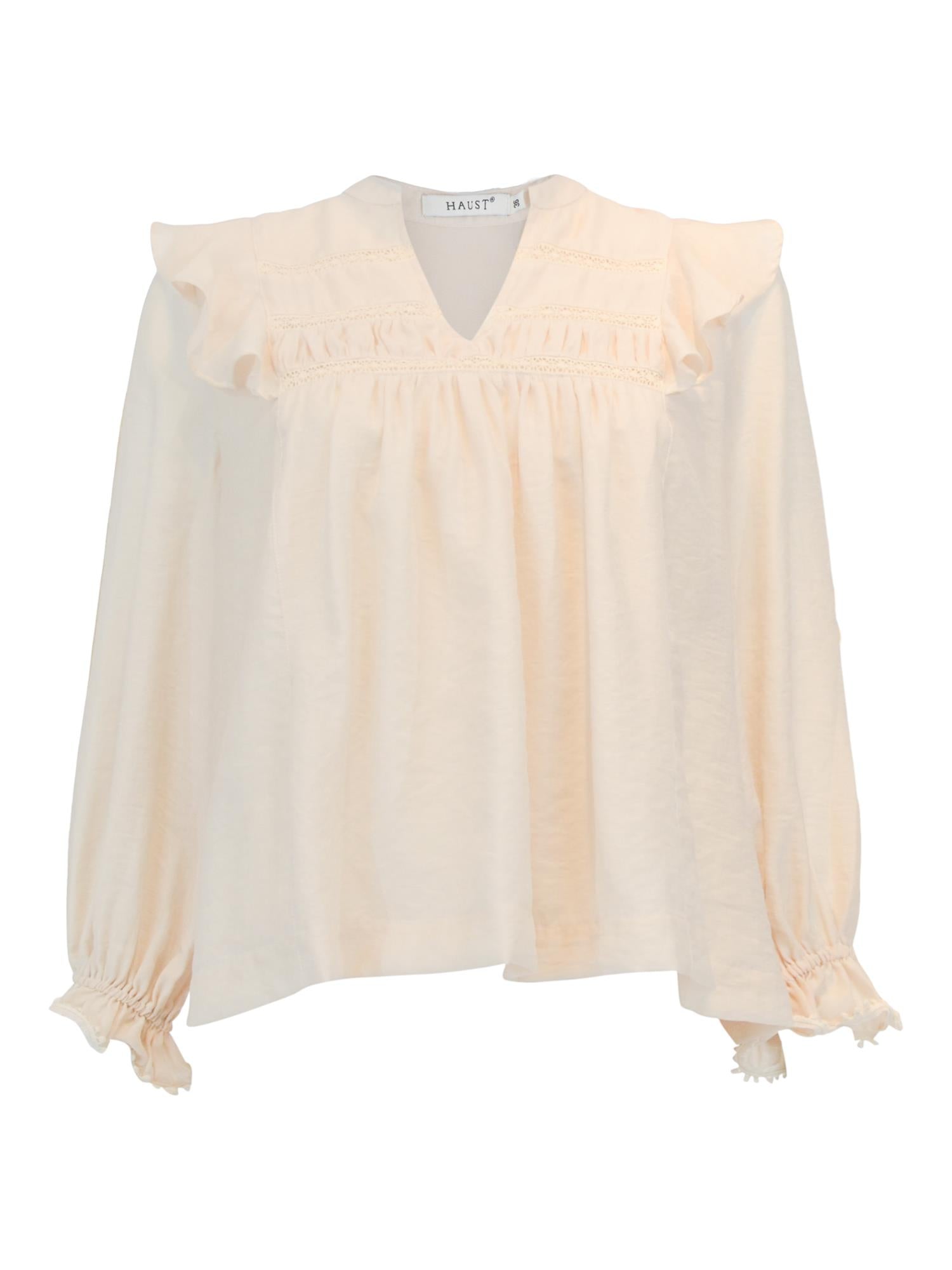 Detailed ribbon blouse Sand