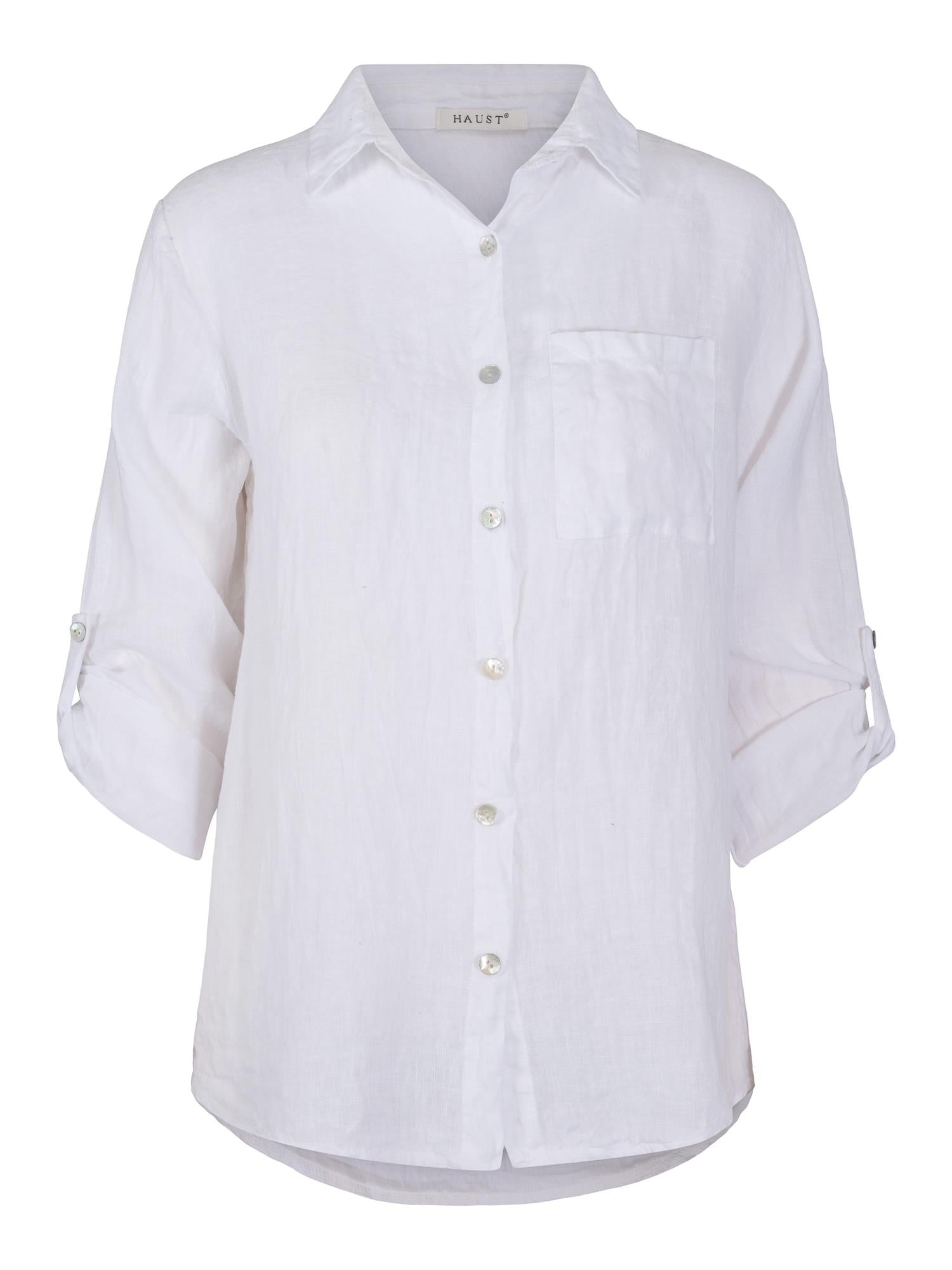 Casual linen shirt Hvit
