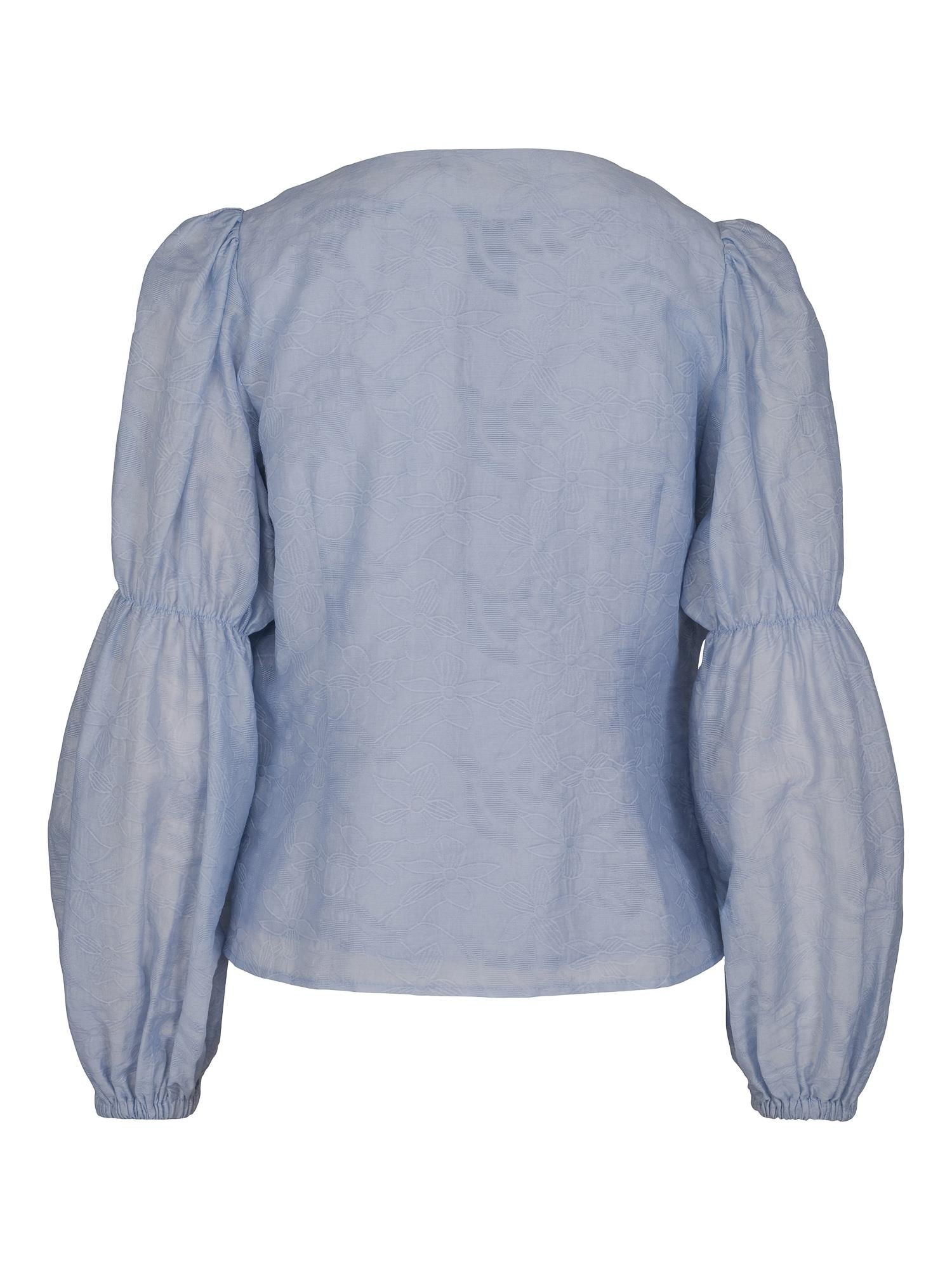 Zip-blouse Light Blue