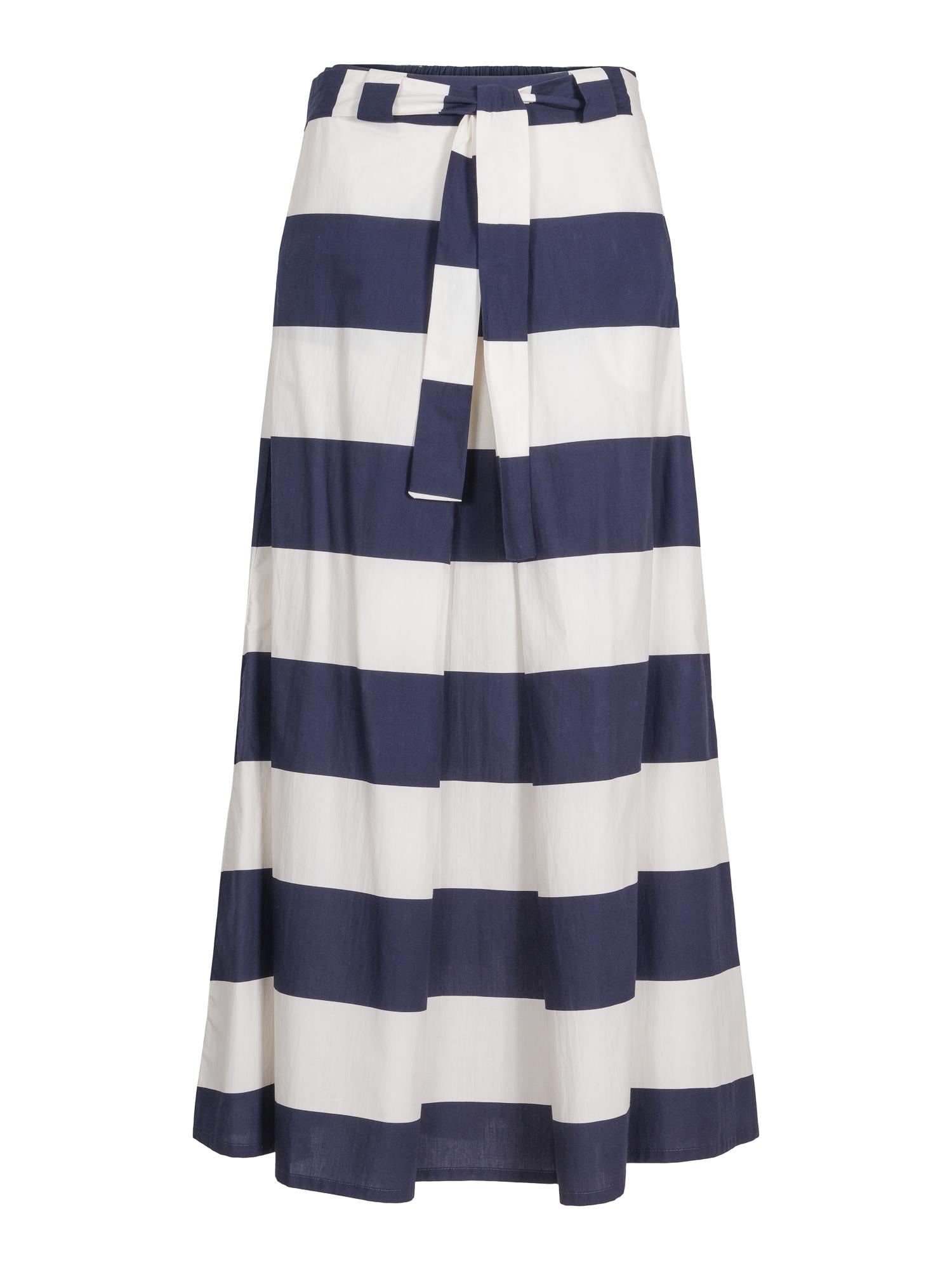 Cotton skirt Striped Navy