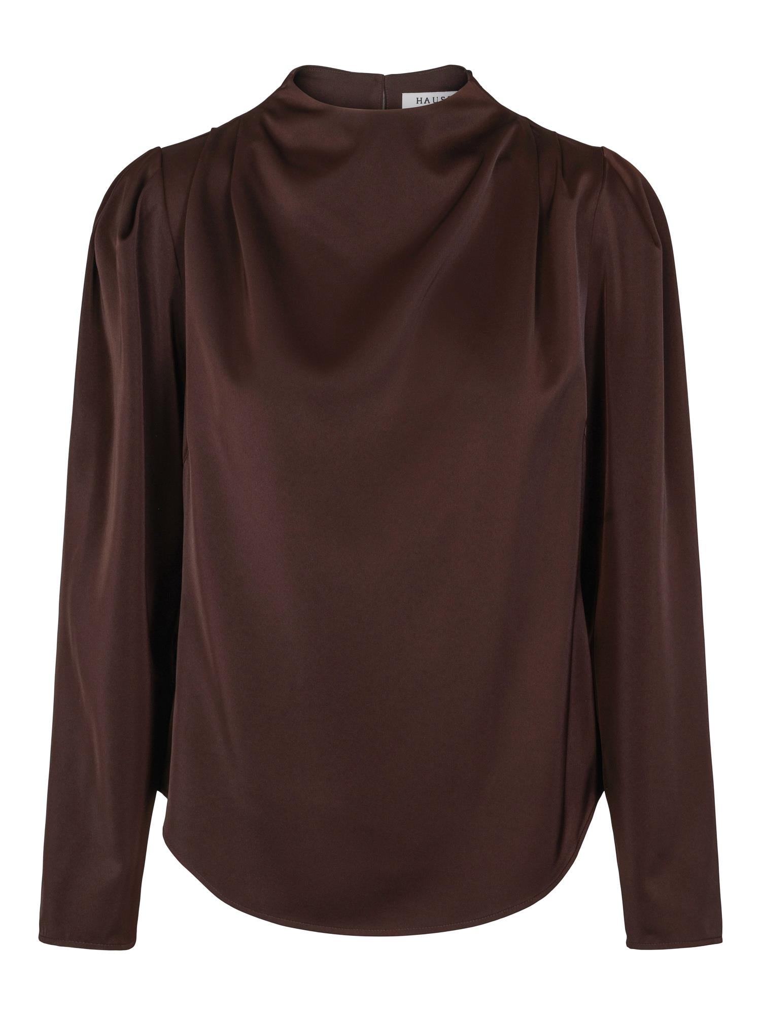Collar blouse Mørkebrun